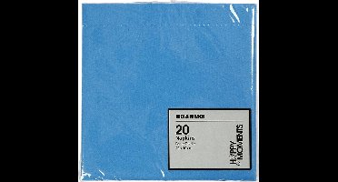 Servetten, afm 40x40 cm, 60 gr, turquoise, 20 stuk/ 1 doos