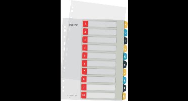 Leitz Cosy Printbare  PP Tabbladen - 1-10 Numerieke Tabbladen - Tabbladen a4 - Tabbladen Voor Ordners