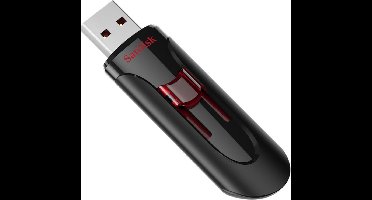 Sandisk Cruzer Glide 3.0 - USB Stick - 128GB - USB3.2/3.0 - Type-A - 100 MB/s - Zwart