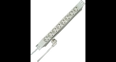 Kopp 930804013 Stekkerdoos 19 inch 8-voudig Wit Randaarde stekker 1 stuk(s)