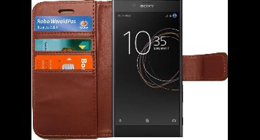 Hoesje geschikt voor Sony Xperia XZs Book Case Portemonnee - Cover voor 3 Pasjes Bruin