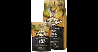Carnilove Large breed granenvrij hondenvoer Zalm & Kalkoen met 70% vlees 12 kg + 1,5 kg gratis