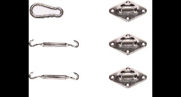 NC Outdoor bevestigingsset voor schaduwdoek driehoek