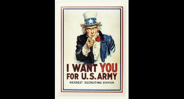 Nostalgic Art Metalen Bord I Want You for US