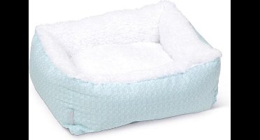 Beeztees Puppy Nappy - Puppymand - Hondenmand - Mand voor puppy - Blauw/Wit - 50x42x18 cm