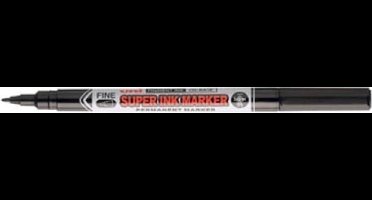 Uni Zwarte Super Ink Permanente Marker - Fijne punt met 0.9mm schrijfbreedte