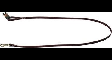 Lijn met karabijnhaak donkerbruin