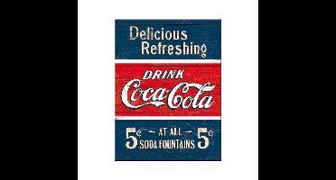 Coca Cola refreshing magneet, Amerika USA, Metaal