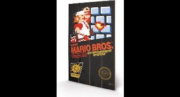 NINTENDO - Printing on wood 40X59 - Super Mario Bros 3 NES Cover