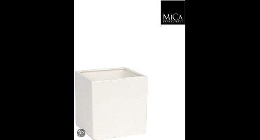 Mica Decorations- Binnenpot Vierkant ZILLA L16.5B16.5H16.5 - Wit