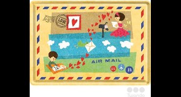 Nostalgic Art Metalen Postkaart Air Mail 10x14 cm