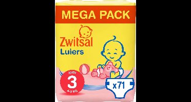 Zwitsal Luiers - Midi Maat 3 - 71 stuks - Voordeelverpakking