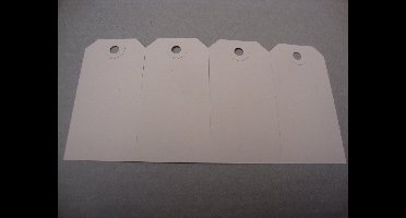 Bruine labels 50 x 100 mm, 100 stuks