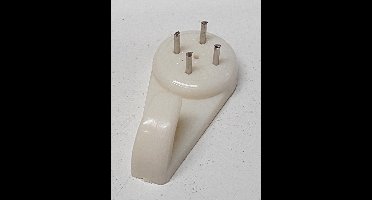 Betonhaakjes (50 stuks) 35 mm - WIT - met stalen nagels - Betonhaken