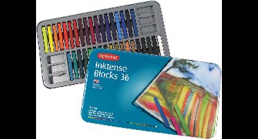 Inktense Blocks blik met 36 krijtjes