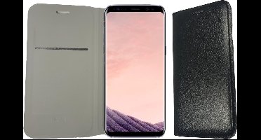 Hoesje geschikt voor Samsung Galaxy S8 Plus - Flip Wallet Portemonnee Book Case Cover Zwart met Polycarbonaat Houder - 360 Graden Telefoonhoesje