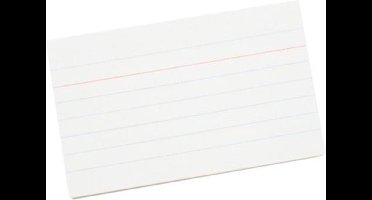 Systeemkaart Qbasic 90x55mm lijn + rode koplijn 210gr wit 100 vel