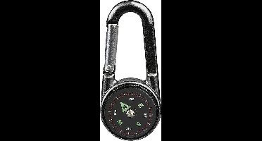 Moses Karabijnhaak Met Thermometer-kompas  7 Cm Zwart