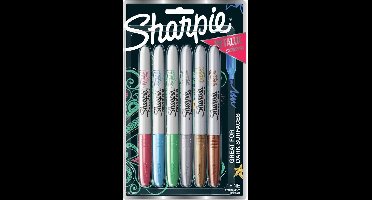 Sharpie - Metallic Colors - Fine Point - per 6 verpakt.