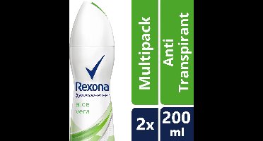 Rexona Women Fresh Aloe Vera - 200 ml - Deodorant Spray - 2 stuks - Voordeelverpakking