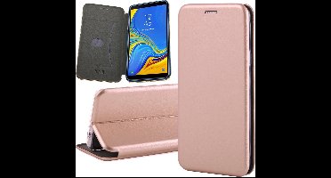 Hoesje geschikt voor Samsung Galaxy A7 (2018) - TPU Wallet Book Case met Pasjeshouder Roségoud - Cover van iCall