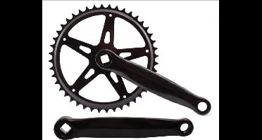 Crankset spieloos 44t staal 18 zwart 170mm - ZWART