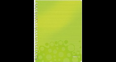 Leitz WOW Schrijfblok A4 Plastic Voor- en Achterblad Gelijnd Groen
