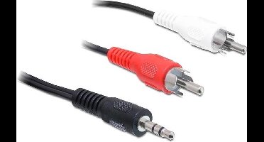 Kabelaudio 3,5 mm stereo jack mannelijk> 2 x rca mannelijk 3 m