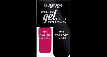 Deborah Milano Duo On-The-Go Gel Effect Nail Enamel 05 Rose Fuchia