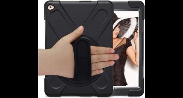 Casecentive AirStrap Hardcase - Met Handvat - iPad 9.7 2018/2017 Hoes zwart