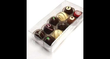Plastic Gift Boxes for chocolate Truffels 10.8x4.1x21.6cm with Insert (100 pieces)