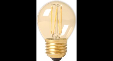 2 stuks Calex LED kogellamp - 3,5W (21W) E27 - Gold - Dimbaar met Led dimmer