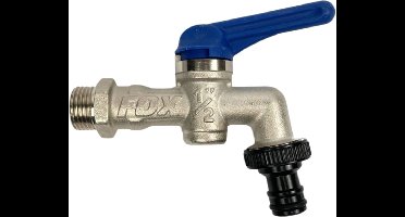 Deltaline Vorstvrije buitenkraan – Inclusief zwarte messing Gardena aansluiting – Tap-kogelafsluiter ½" – Roest- en Vorstbestendig – Drukklasse 16 bar