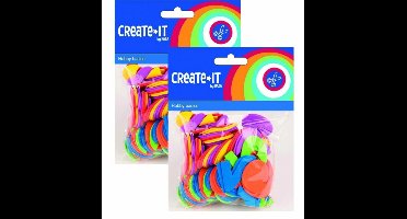Hobby foam cijfers - multi kleuren - 200x - 3 cm - schuimrubber - DIY knutsel cijfers