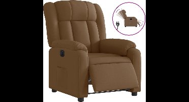 vidaXL Elektrische Fauteuil Bruin - Verstelbaar