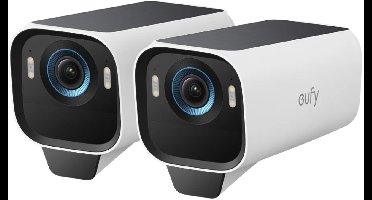 eufy Security S3 Pro Buitencamera, Add-on 2-pack – Outdoorcam - 4K Ultra HD-resolutie, MaxColor Vision™ technologie, Zonne-energie met SolarPlus™ 2.0, Compatibel met Apple HomeKit, Alexa en Google Assistant - Bundelvoordeel