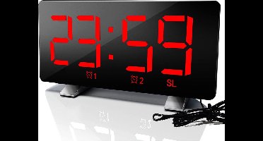 DailySupplies® Klokradio met Wekker - Digitale Wekker - Wekkerradio - Zwart