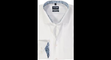 OLYMP 24/7 modern fit overhemd - twill - wit - Strijkvriendelijk - Boordmaat: 42
