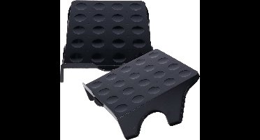 Plasticforte Schoenenopbergers - 2x - zwart - kunststof - 2 paar - ruimtebesparend - schoenenrek