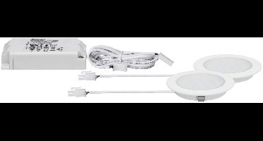 LED-meubelinbouwlampen Spiegelkast rond 65mm 2x2,5W 2x180lm 230/12V 3000K Wit mat