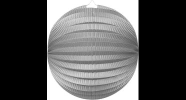 Haza Treklampion - metallic zilver - papier - rond - D23cm - decoratie - Sint Maarten