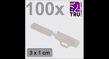 TRU COMPONENTS TC-12888596 T24CA081 Kabelmarkeringdrager Markeringsvlak: 9.5 x 30 mm Transparant Aantal markeringen: 10