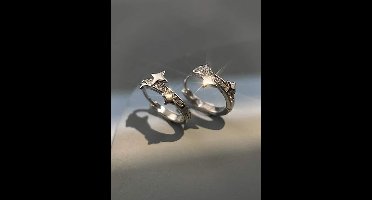 Gading® dames oorringen met ster-13mm-zilver 925