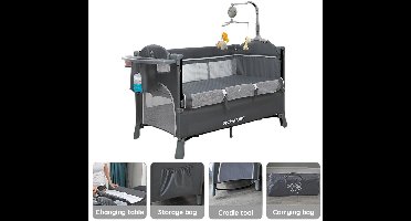 MzShop - Baby bed - Baby wieg - Baby bed co sleeper - Baby mand - 3 in een Babybed - Reiswieg - Tot 4 jaar - 2 in een matras - Snel en makkelijk inklapbaar