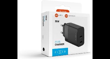 FIXED FIXC35-2C-BK oplader voor mobiele apparatuur Universeel Zwart AC Snel opladen Binnen