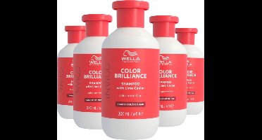 Wella Invigo Color Brilliance Shampoo Gekleurd & Dik Haar 300ml - 5 Stuks - Voordeelverpakking