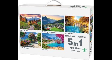 Mr. Broccoli - Landscape Collection - 5 x 1000 Stukjes Legpuzzel - Inclusief Poster - FSC® - Puzzel voor Volwassenen