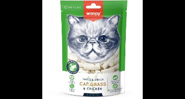 Wanpy - Snacks met Kattengras & Kip - Gevriesdroogd