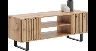 Focus loft RTV kast 135 cm - decor latten eiken ambacht