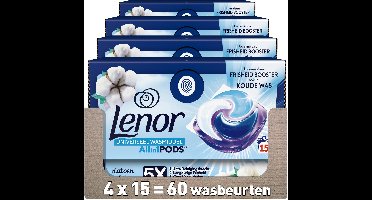 Lenor All-in-1 Wasmiddel Pods - Katoen Fris - 4 x 15 stuks